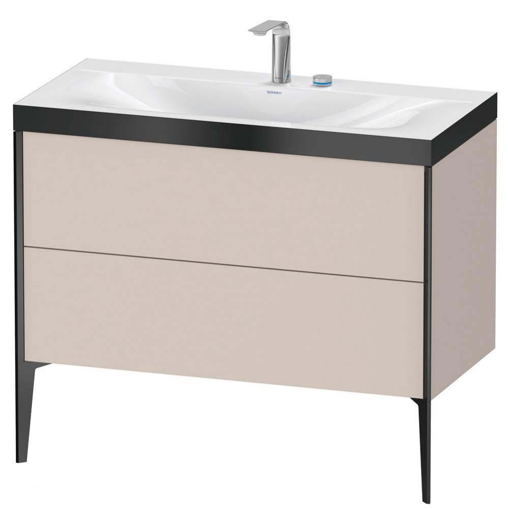 XViu Two Drawer C-Bonded Floorstanding Vanity Kit Taupe