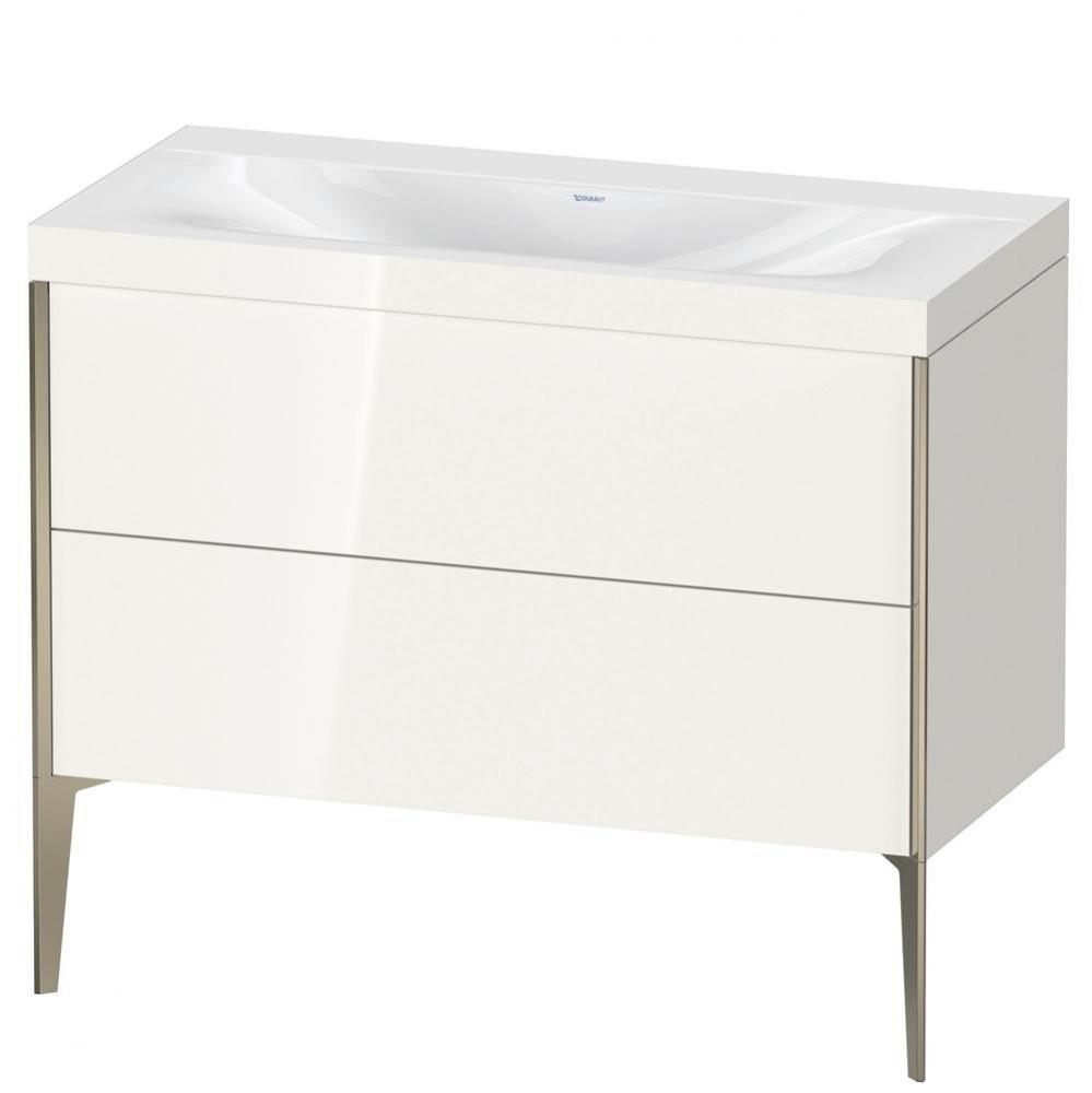 Duravit XViu Two Drawer C-Bonded Floorstanding Vanity Kit White