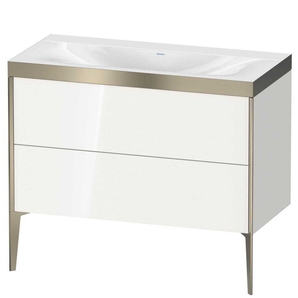 Duravit XViu Two Drawer C-Bonded Floorstanding Vanity Kit White