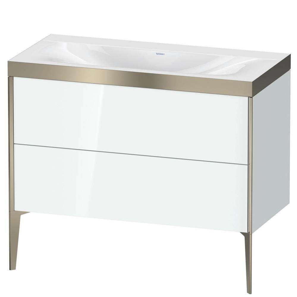 Duravit XViu Two Drawer C-Bonded Floorstanding Vanity Kit White