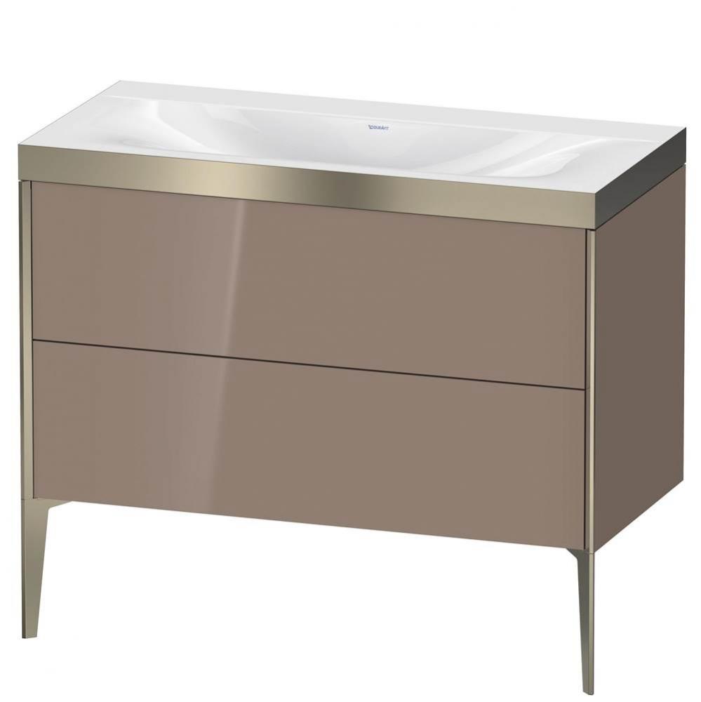 Duravit XViu Two Drawer C-Bonded Floorstanding Vanity Kit Cappuccino