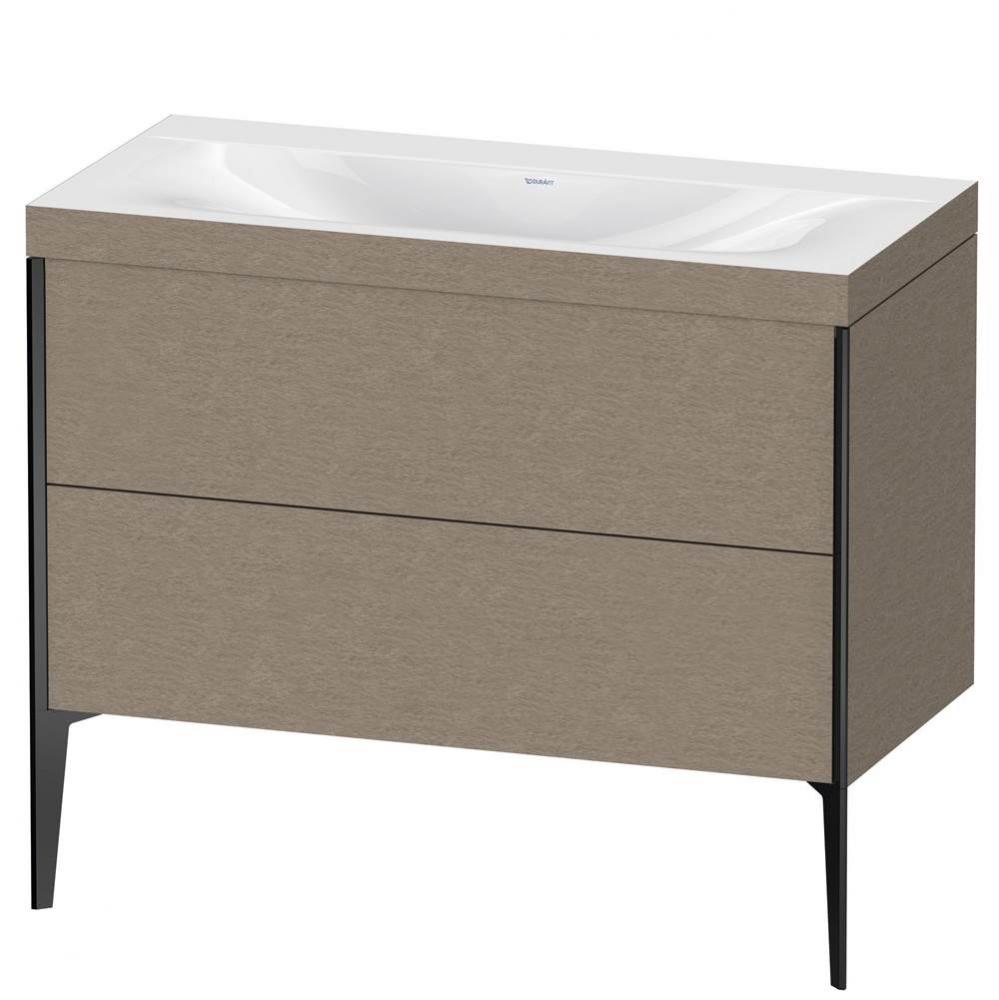 Duravit XViu Two Drawer C-Bonded Floorstanding Vanity Kit Cashmere Oak