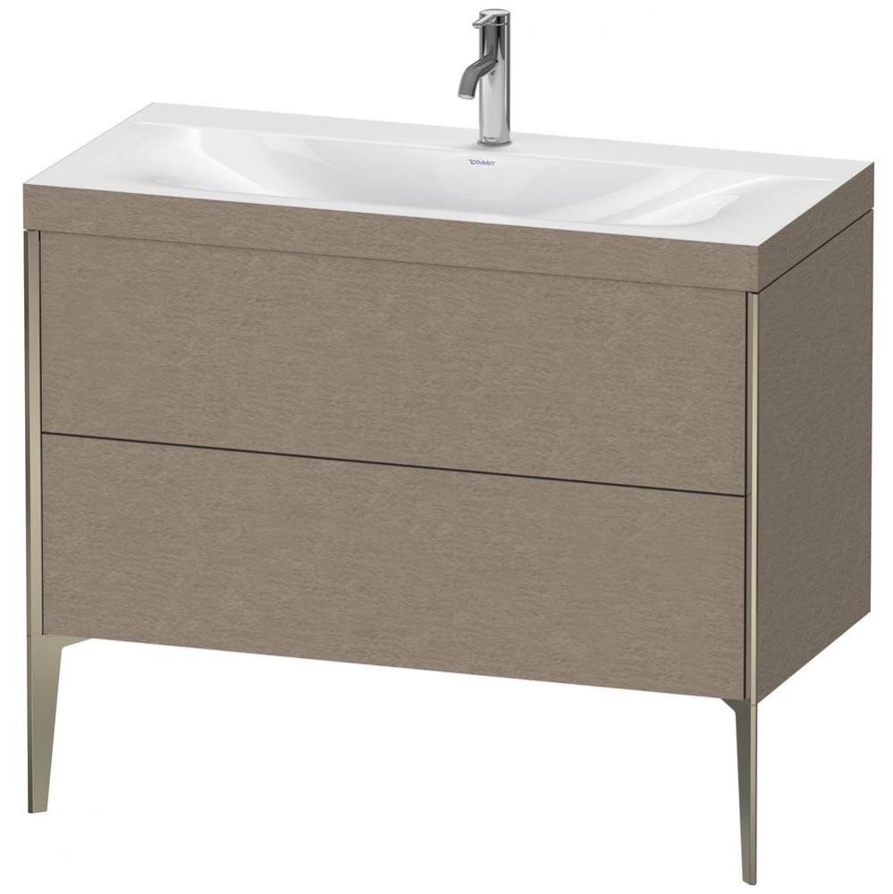 Duravit XViu Two Drawer C-Bonded Floorstanding Vanity Kit Cashmere Oak