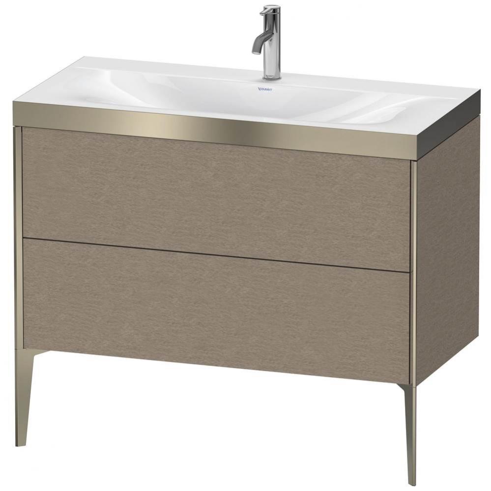 Duravit XViu Two Drawer C-Bonded Floorstanding Vanity Kit Cashmere Oak