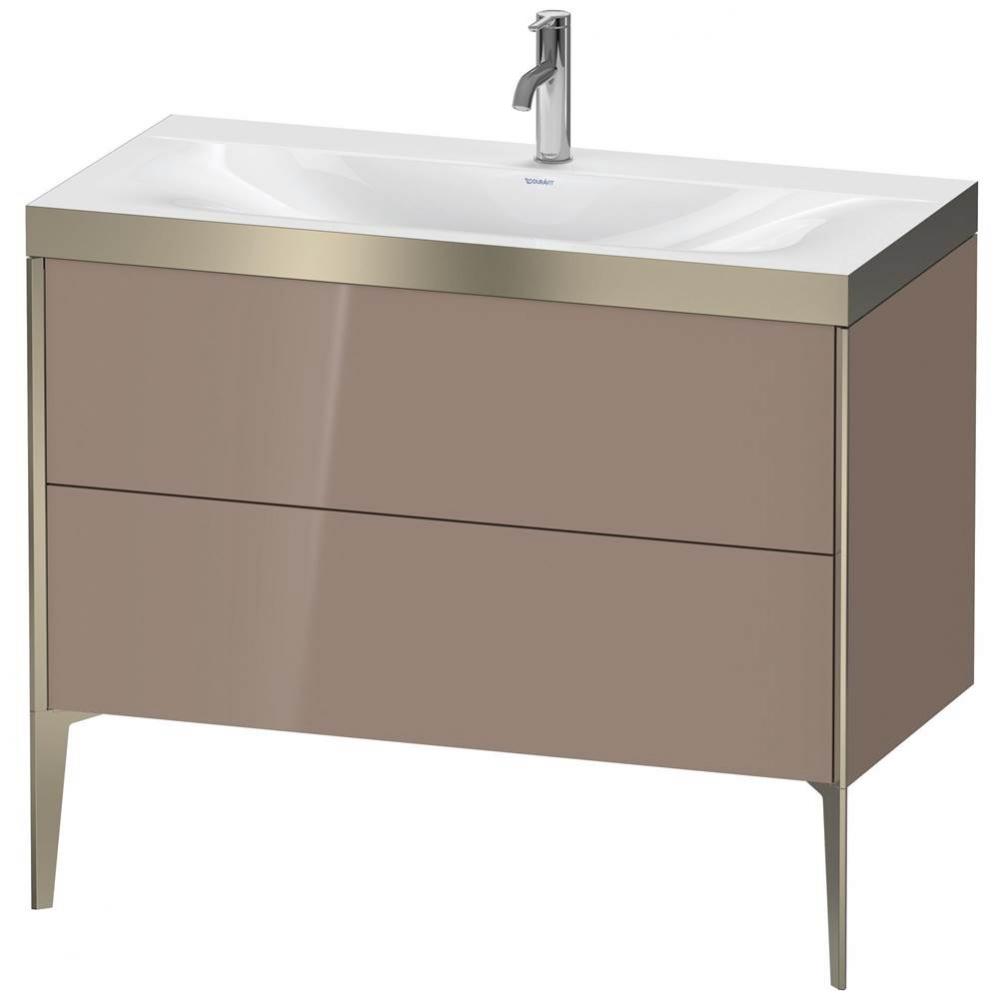 Duravit XViu Two Drawer C-Bonded Floorstanding Vanity Kit Cappuccino