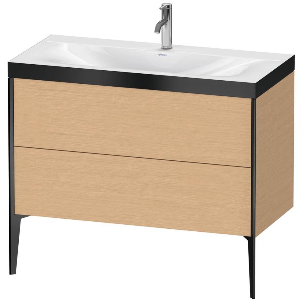 Duravit XViu Two Drawer C-Bonded Floorstanding Vanity Kit Brushed Oak