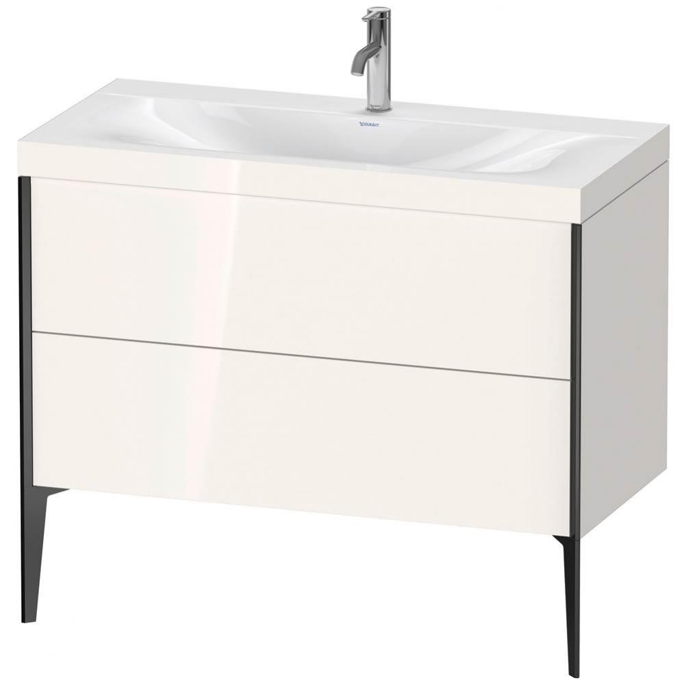 XViu Two Drawer C-Bonded Floorstanding Vanity Kit White