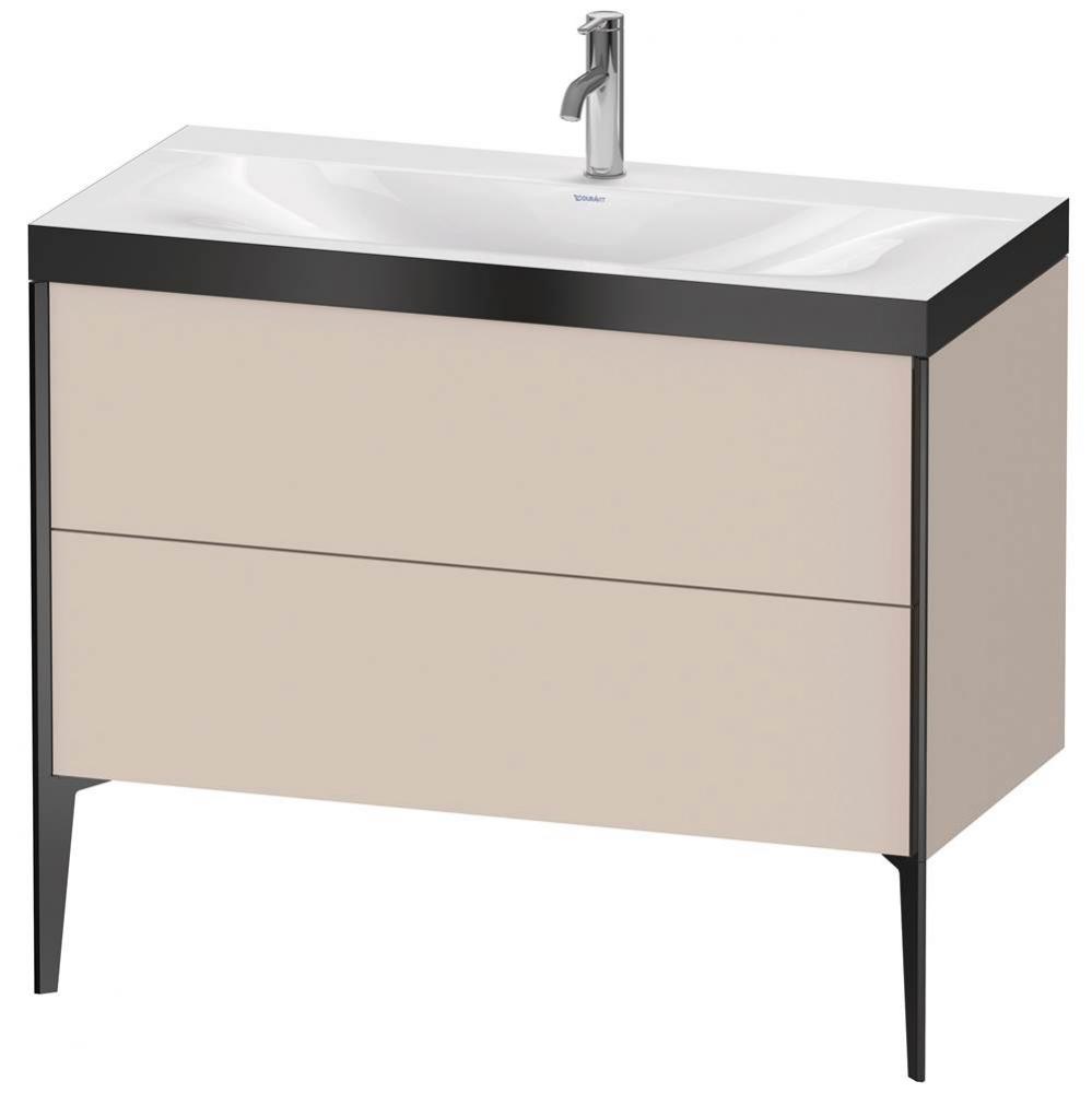 XViu Two Drawer C-Bonded Floorstanding Vanity Kit Taupe