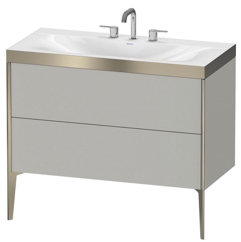 Duravit XViu C-Bonded Floorstanding Vanity  Concrete Gray Matte