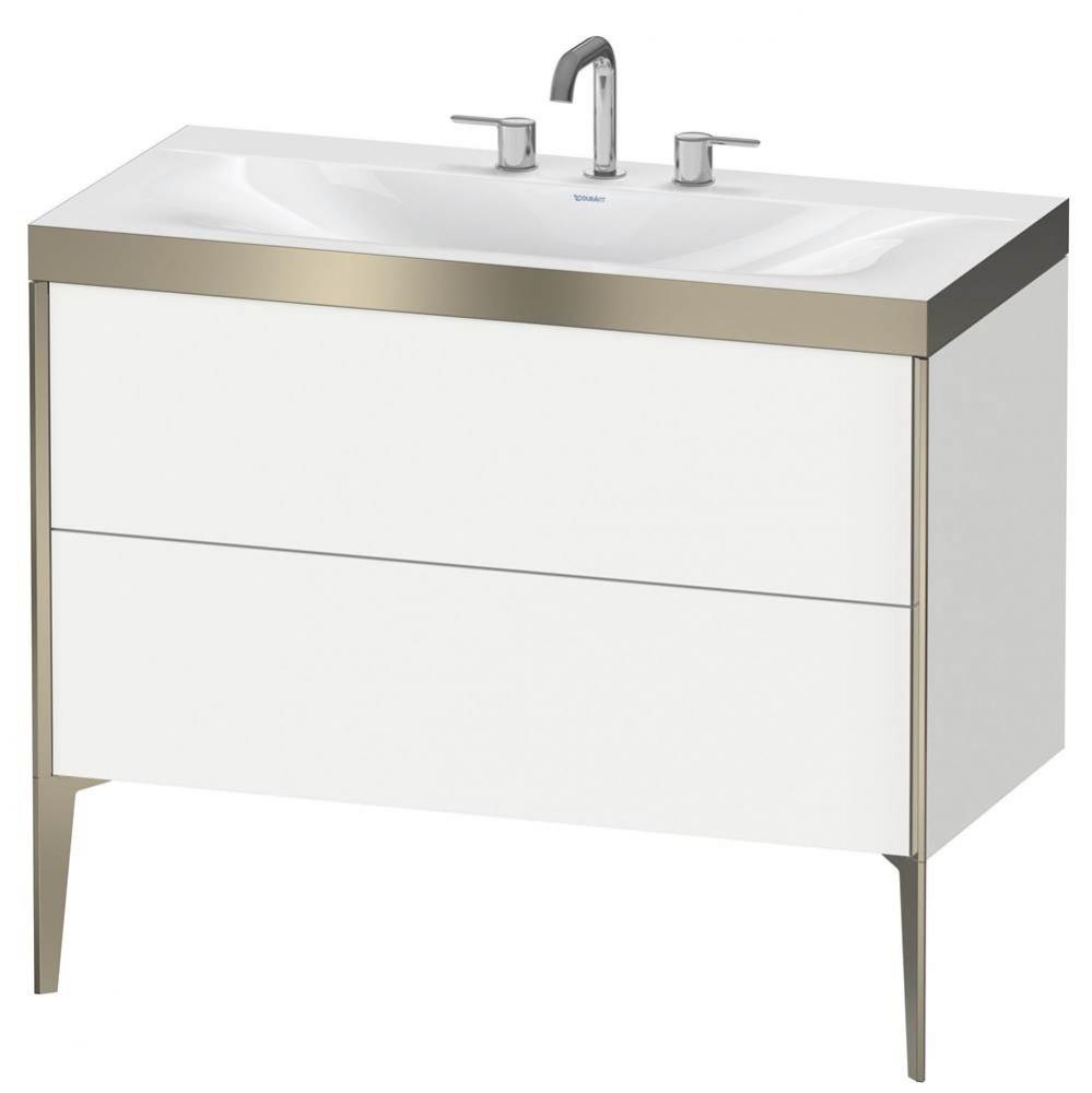 Duravit XViu C-Bonded Floorstanding Vanity  White Matte