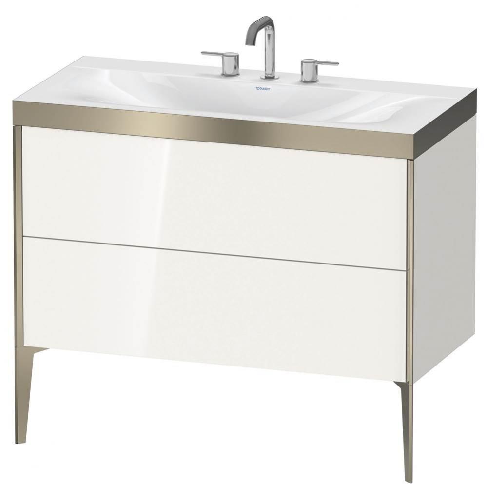 Duravit XViu C-Bonded Floorstanding Vanity  White High Gloss