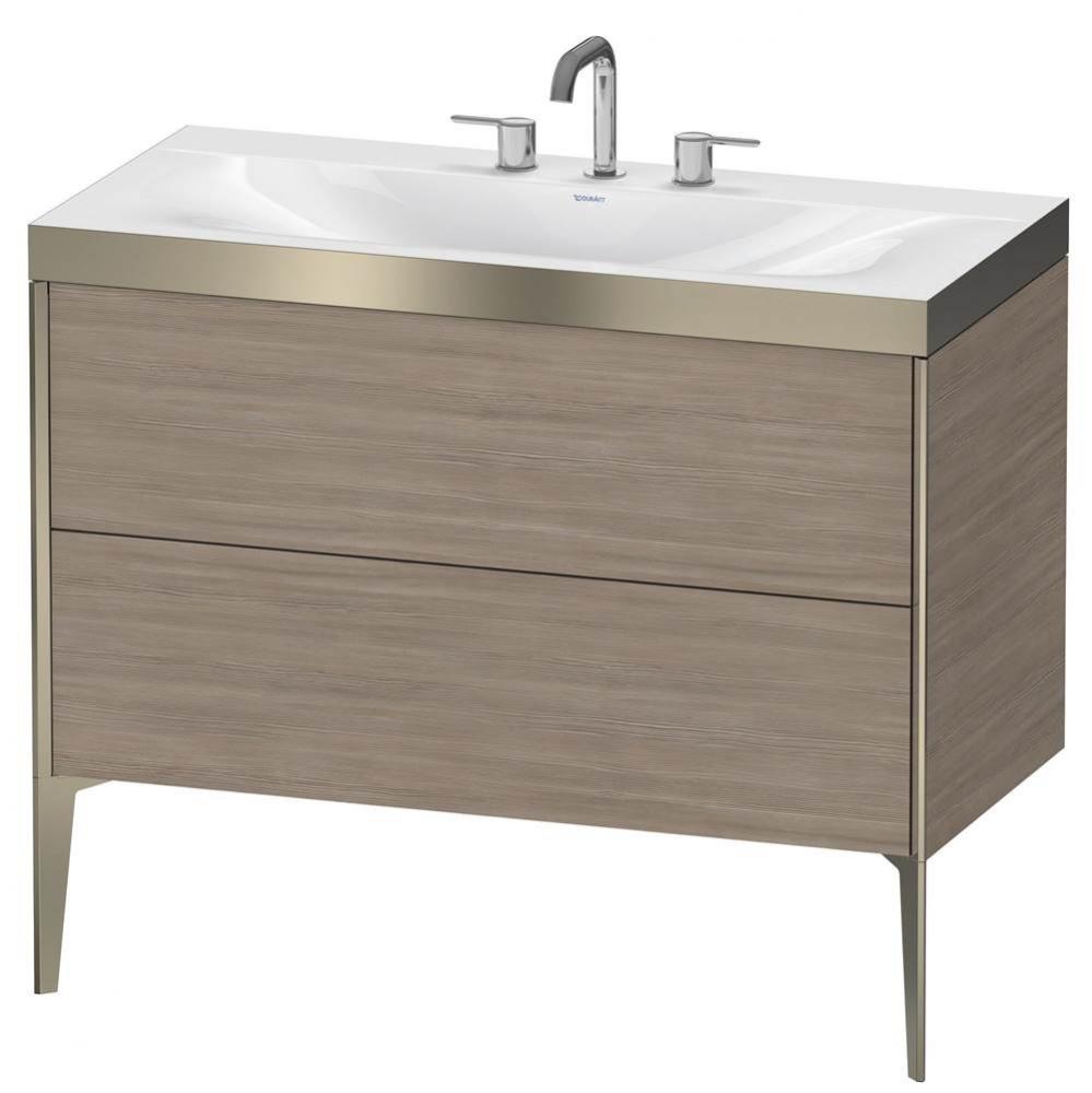 Duravit XViu C-Bonded Floorstanding Vanity  Pine Silver