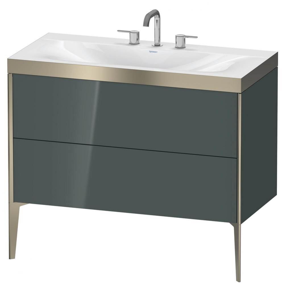 Duravit XViu C-Bonded Floorstanding Vanity  Dolomiti Gray High Gloss