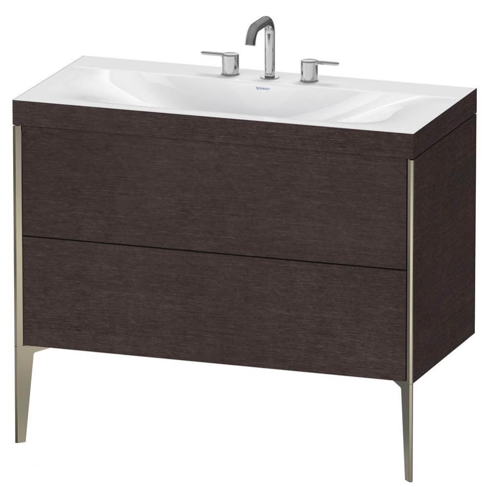 Duravit XViu C-Bonded Floorstanding Vanity  Brushed Dark Oak