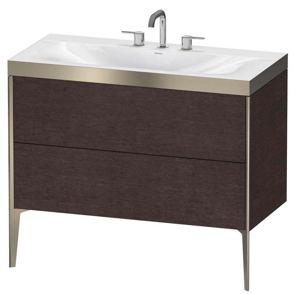 Duravit XViu C-Bonded Floorstanding Vanity  Brushed Dark Oak