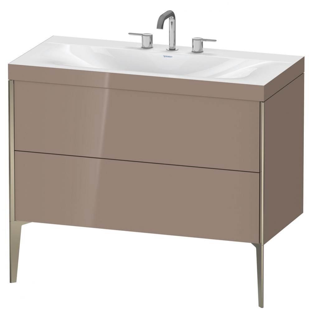 Duravit XViu C-Bonded Floorstanding Vanity  Cappuccino High Gloss