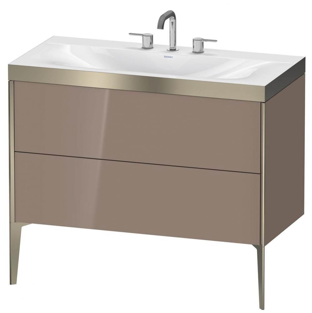 Duravit XViu C-Bonded Floorstanding Vanity  Cappuccino High Gloss