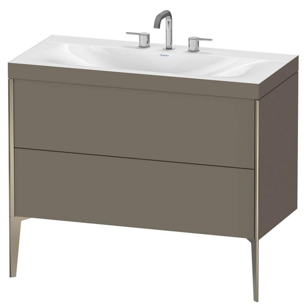 Duravit XViu C-Bonded Floorstanding Vanity  Flannel Gray Satin Matte