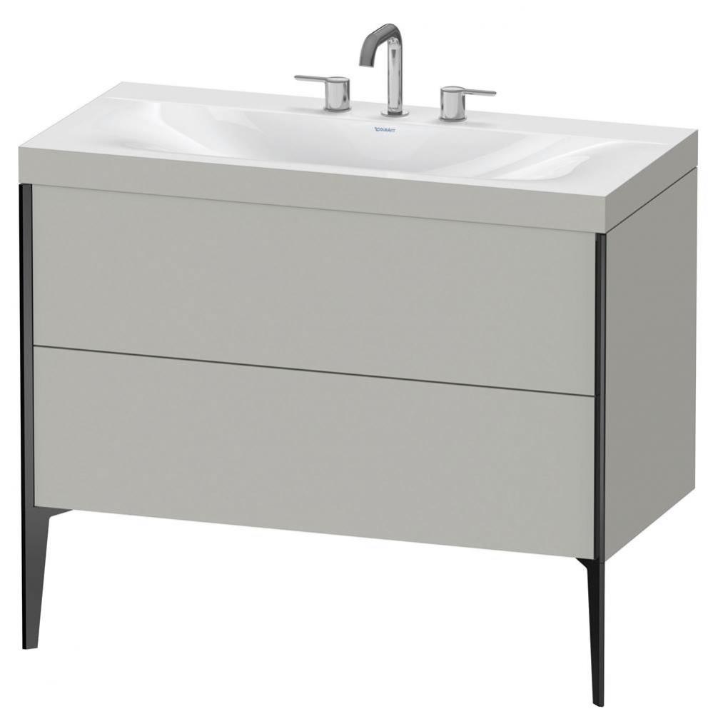 Duravit XViu C-Bonded Floorstanding Vanity  Concrete Gray Matte