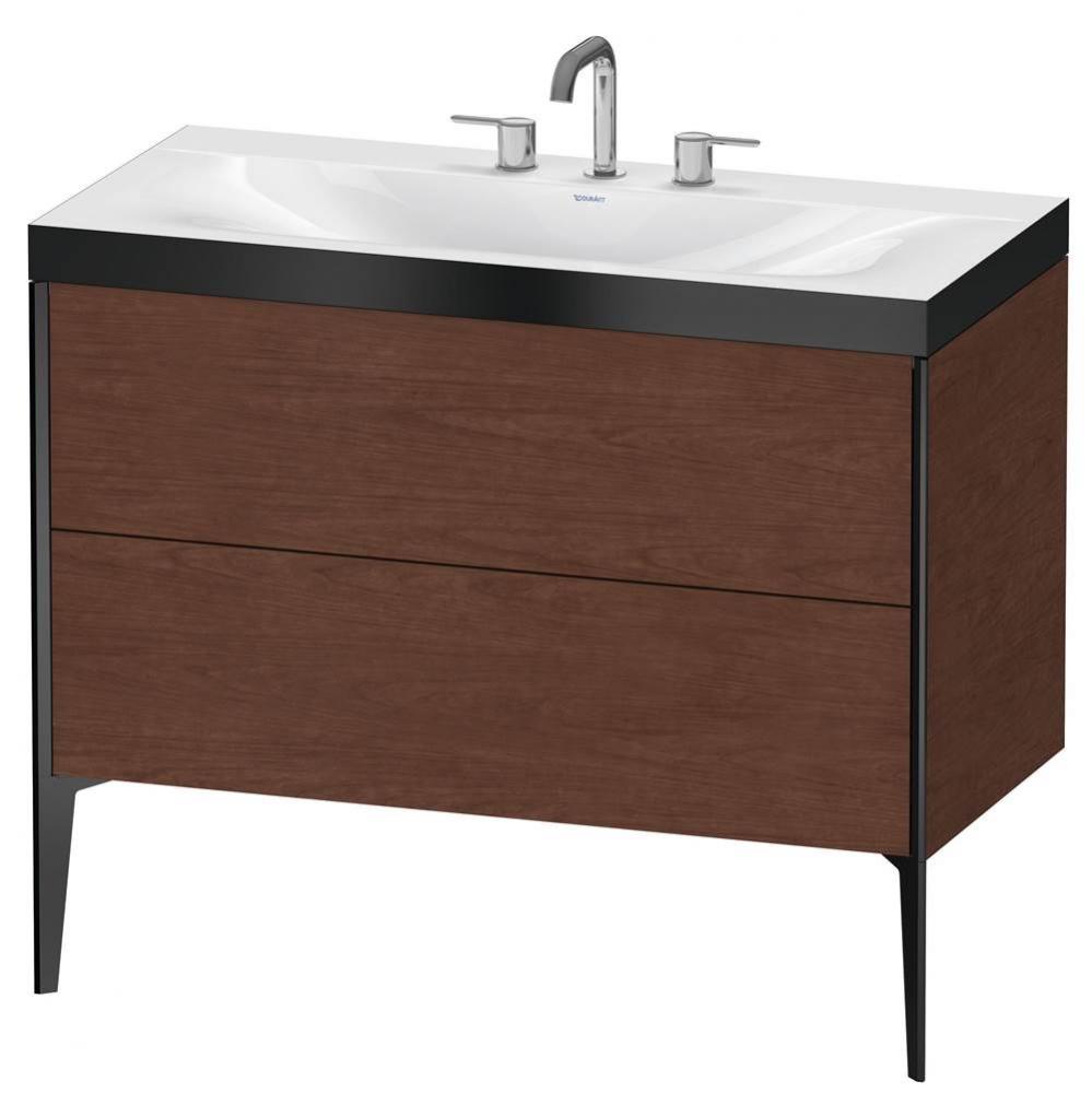 Duravit XViu C-Bonded Floorstanding Vanity  American Walnut