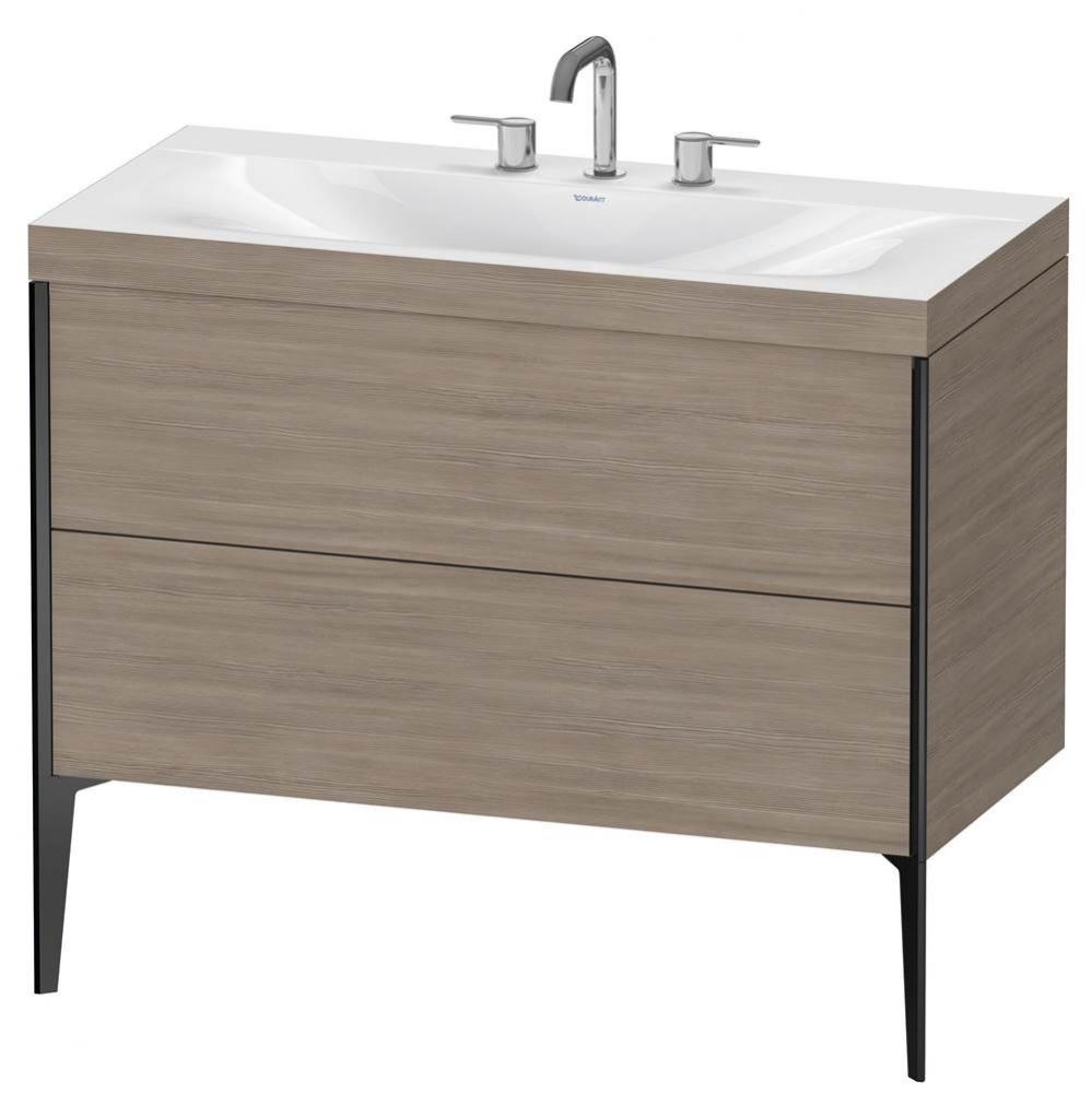 Duravit XViu C-Bonded Floorstanding Vanity  Pine Silver