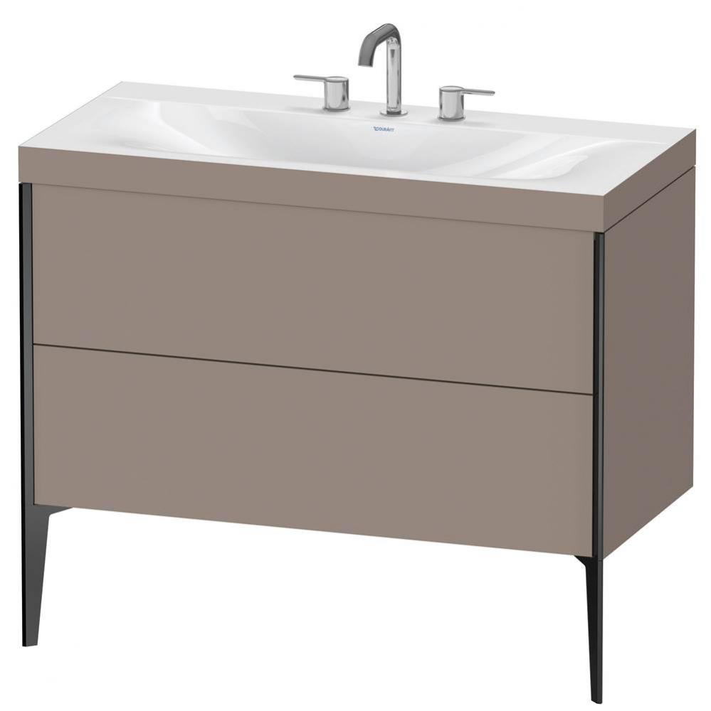 Duravit XViu C-Bonded Floorstanding Vanity  Basalt Matte