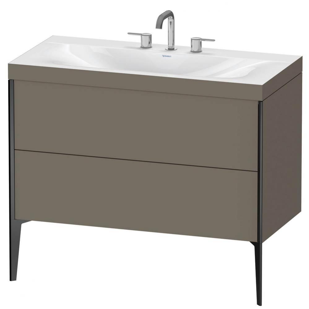 Duravit XViu C-Bonded Floorstanding Vanity  Flannel Gray Satin Matte