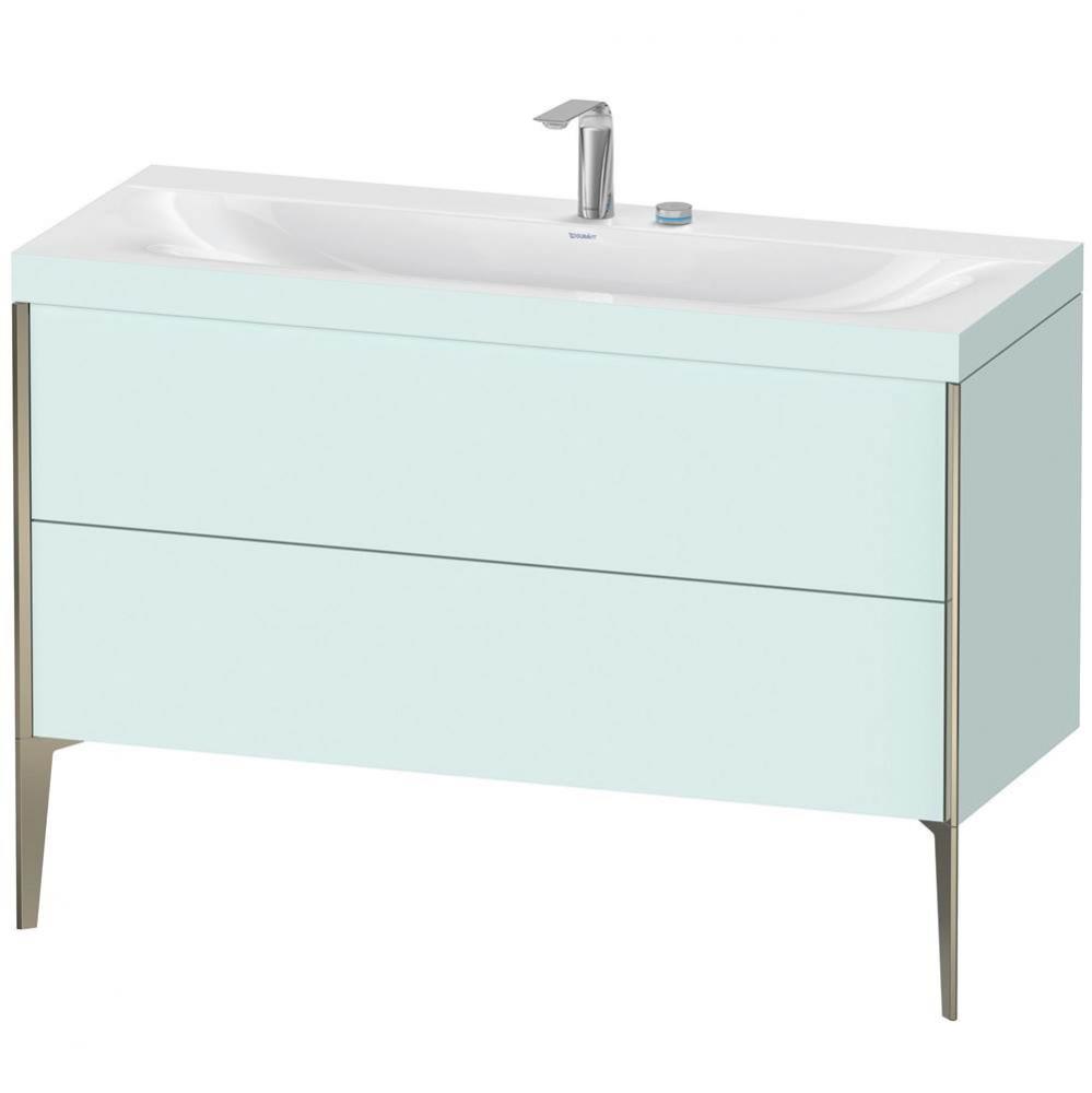 Duravit XViu Two Drawer C-Bonded Floorstanding Vanity Kit Light Blue