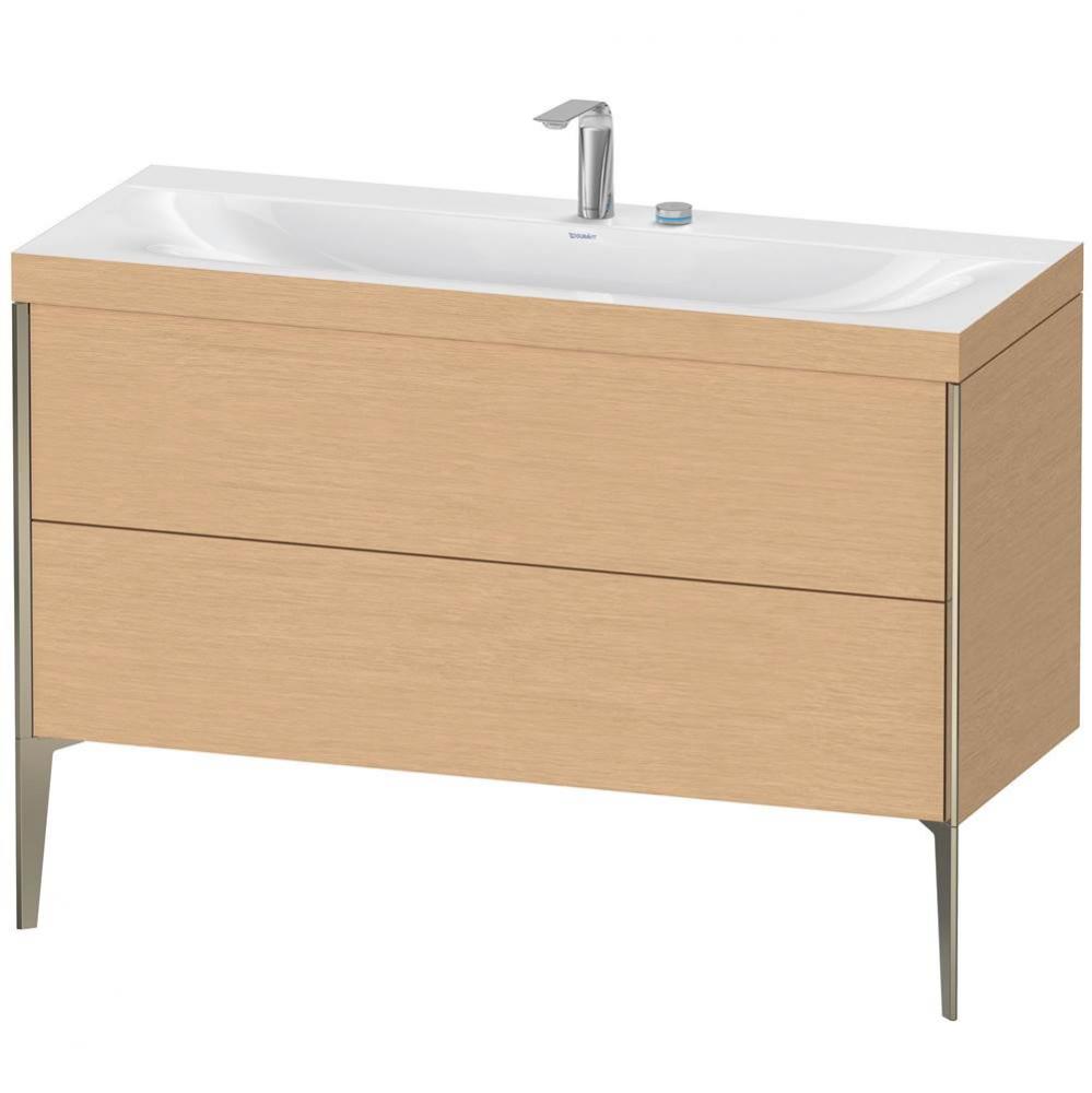 Duravit XViu Two Drawer C-Bonded Floorstanding Vanity Kit Brushed Oak