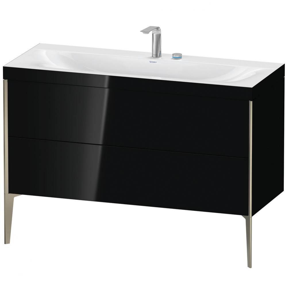 Duravit XViu Two Drawer C-Bonded Floorstanding Vanity Kit Black