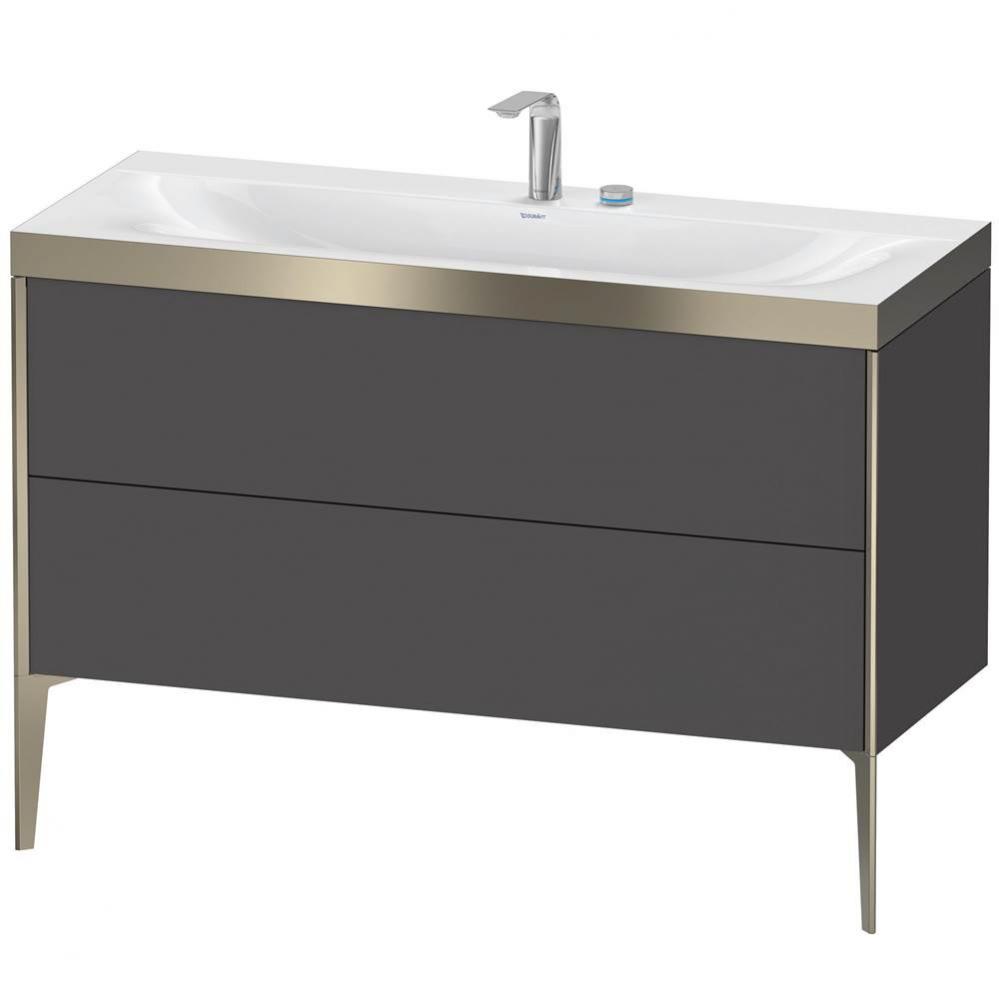 Duravit XViu Two Drawer C-Bonded Floorstanding Vanity Kit Graphite