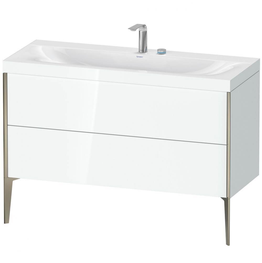 Duravit XViu Two Drawer C-Bonded Floorstanding Vanity Kit White