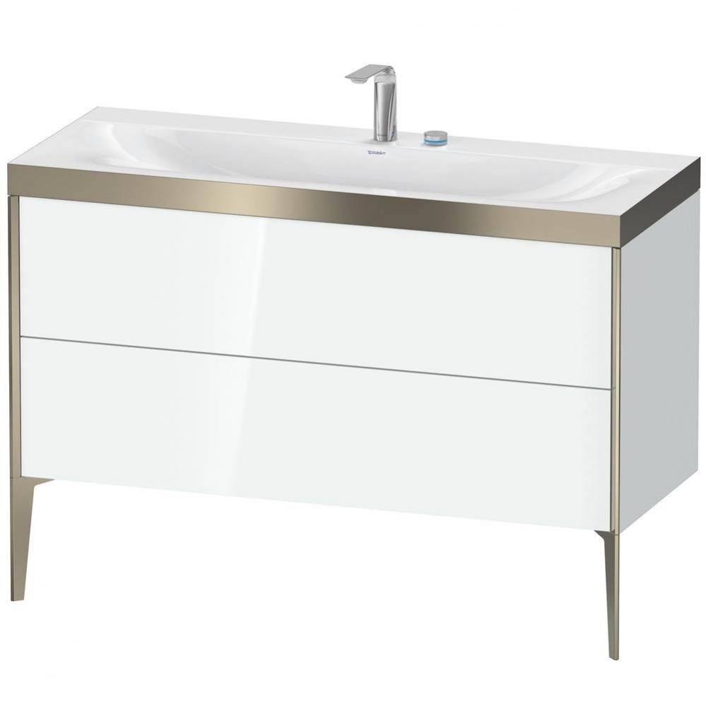 Duravit XViu Two Drawer C-Bonded Floorstanding Vanity Kit White