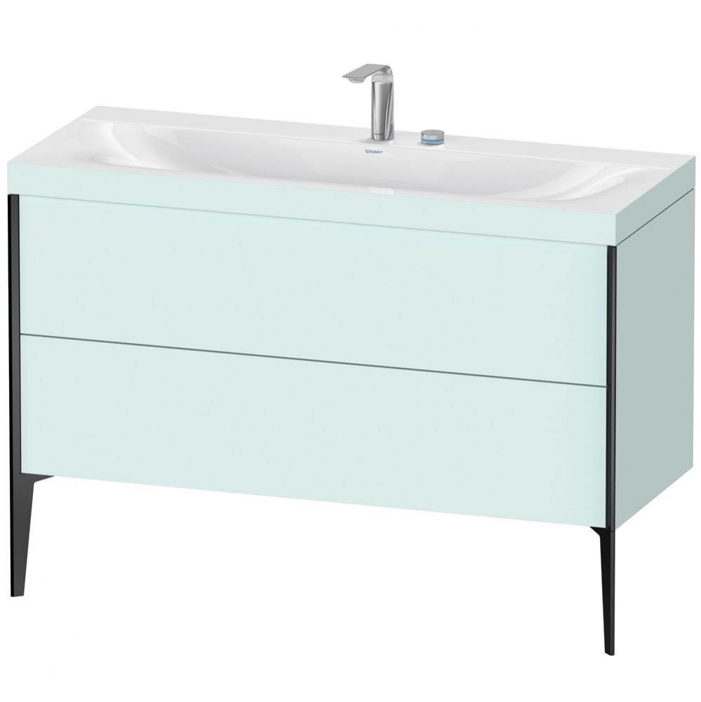 Duravit XViu Two Drawer C-Bonded Floorstanding Vanity Kit Light Blue