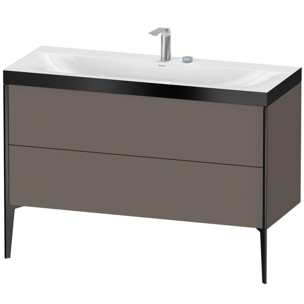 Duravit XViu Two Drawer C-Bonded Floorstanding Vanity Kit Flannel Gray