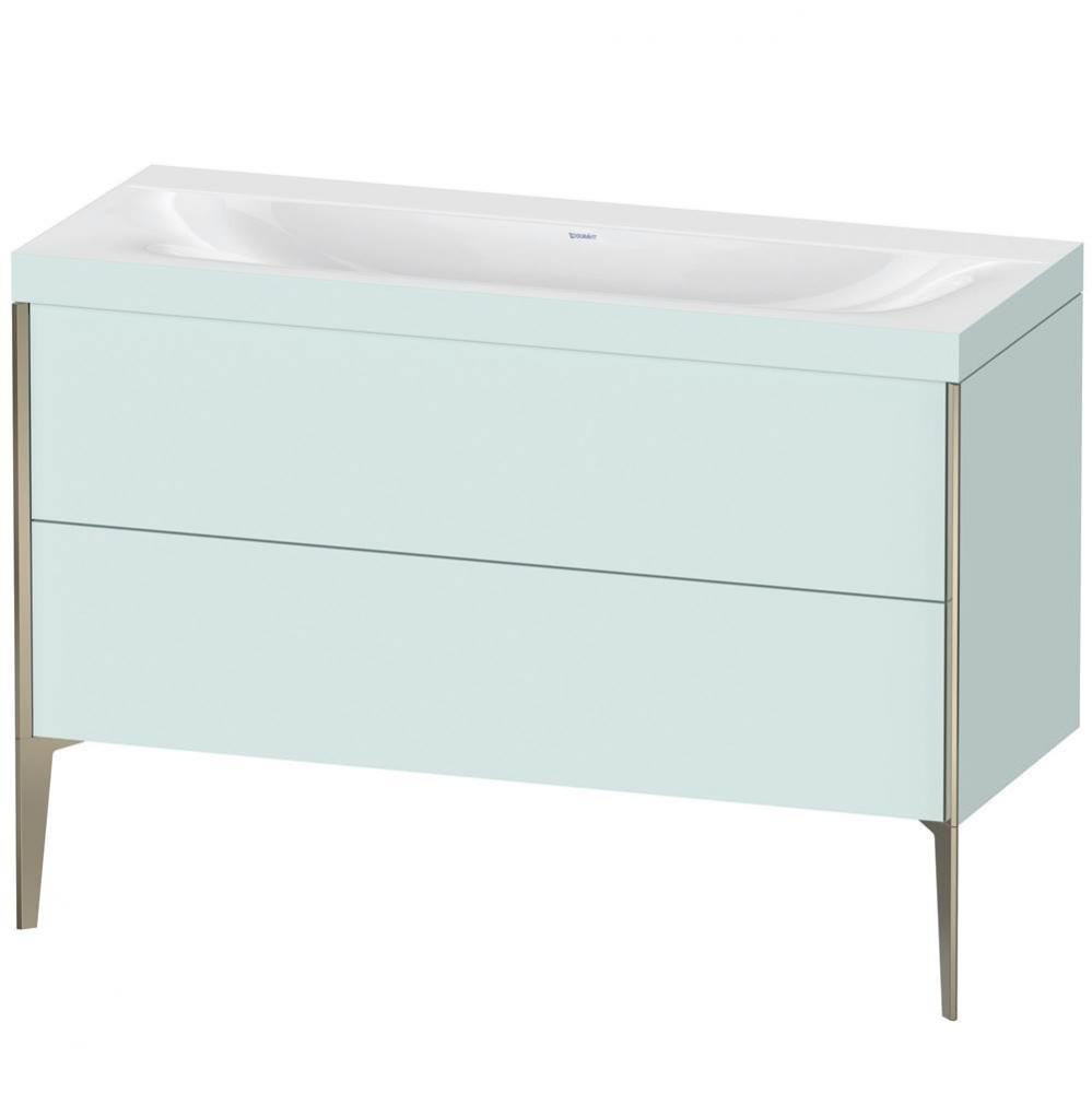 Duravit XViu Two Drawer C-Bonded Floorstanding Vanity Kit Light Blue