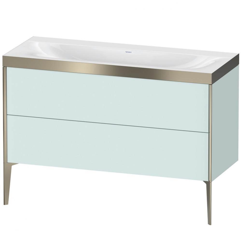 Duravit XViu Two Drawer C-Bonded Floorstanding Vanity Kit Light Blue