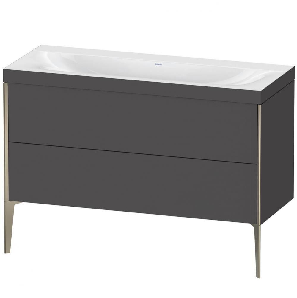 Duravit XViu Two Drawer C-Bonded Floorstanding Vanity Kit Graphite