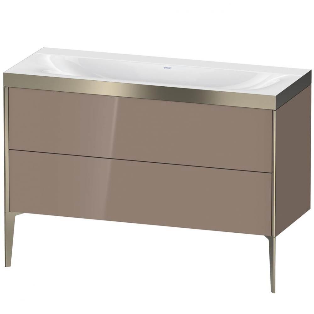 Duravit XViu Two Drawer C-Bonded Floorstanding Vanity Kit Cappuccino