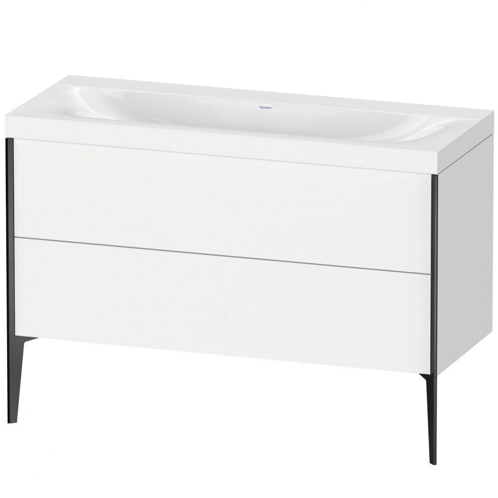 XViu Two Drawer C-Bonded Floorstanding Vanity Kit White