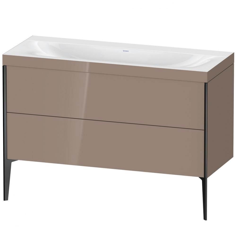 Duravit XViu Two Drawer C-Bonded Floorstanding Vanity Kit Cappuccino