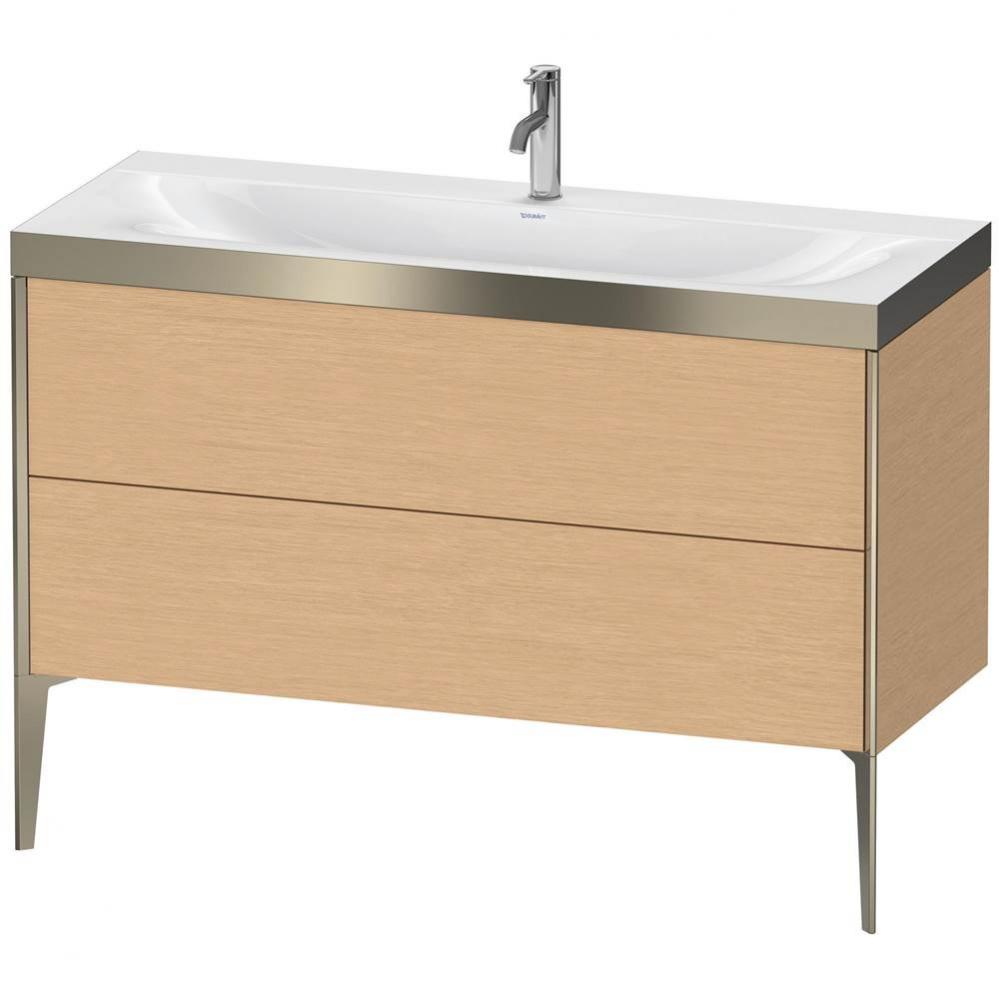 Duravit XViu Two Drawer C-Bonded Floorstanding Vanity Kit Brushed Oak