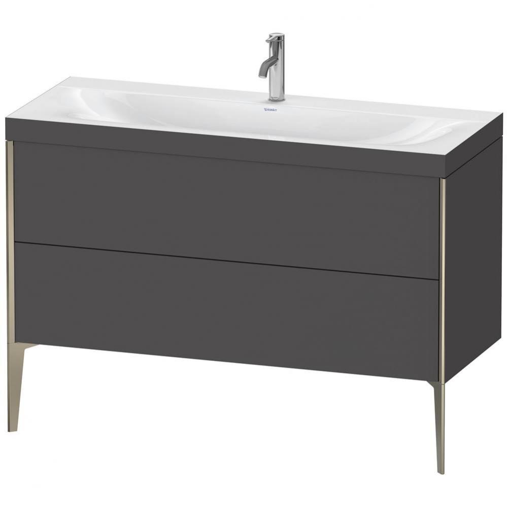 Duravit XViu Two Drawer C-Bonded Floorstanding Vanity Kit Graphite