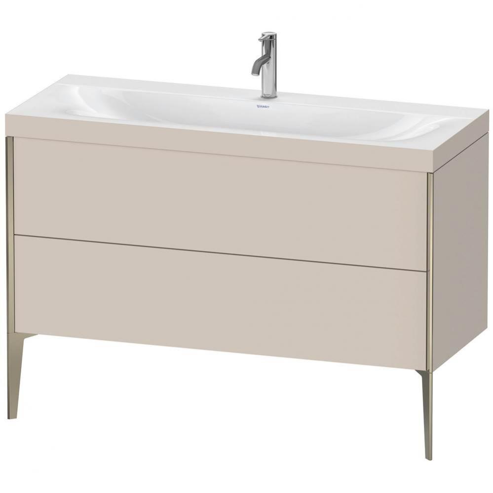 Duravit XViu Two Drawer C-Bonded Floorstanding Vanity Kit Taupe