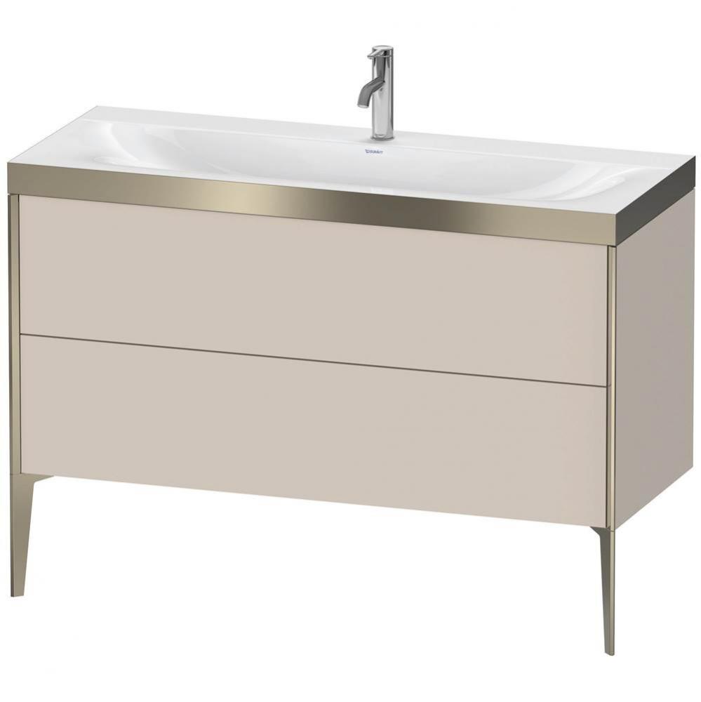 Duravit XViu Two Drawer C-Bonded Floorstanding Vanity Kit Taupe