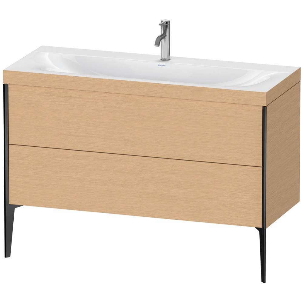 Duravit XViu Two Drawer C-Bonded Floorstanding Vanity Kit Brushed Oak