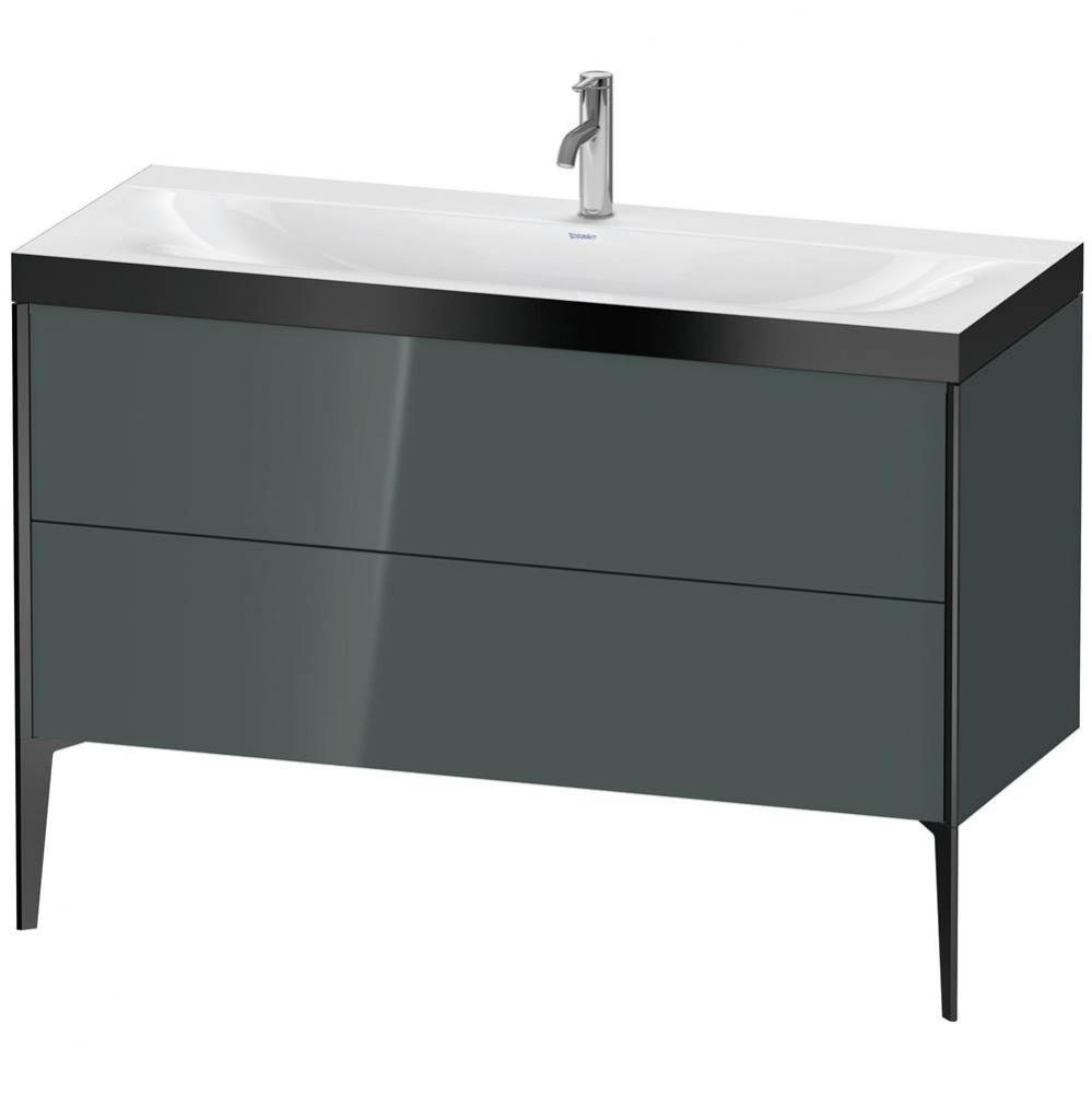 Duravit XViu Two Drawer C-Bonded Floorstanding Vanity Kit Dolomite Gray