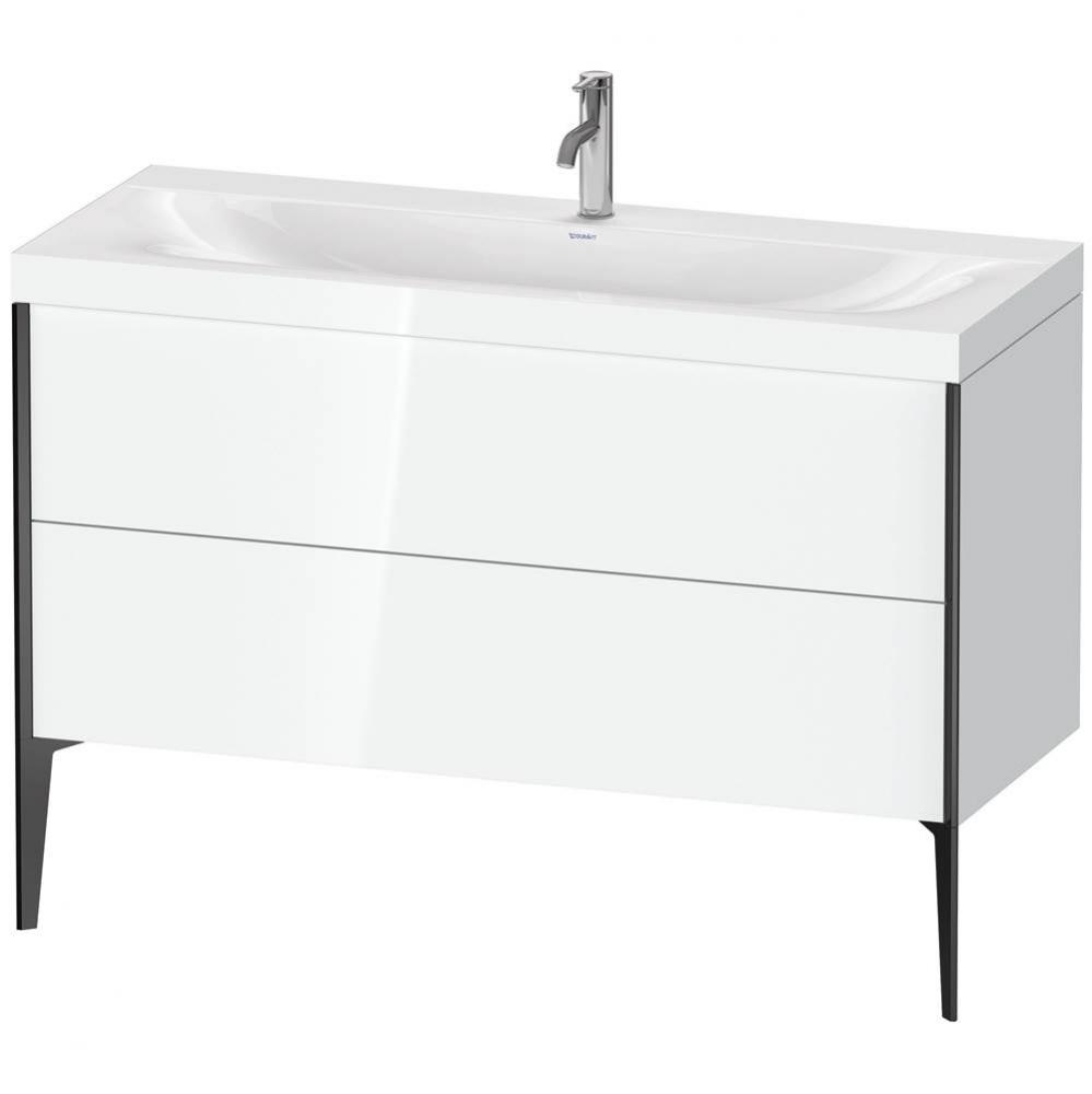 XViu Two Drawer C-Bonded Floorstanding Vanity Kit White