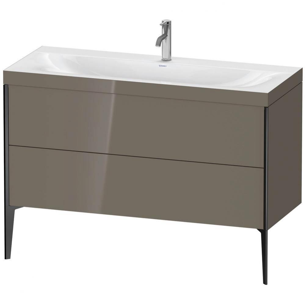 Duravit XViu Two Drawer C-Bonded Floorstanding Vanity Kit Flannel Gray