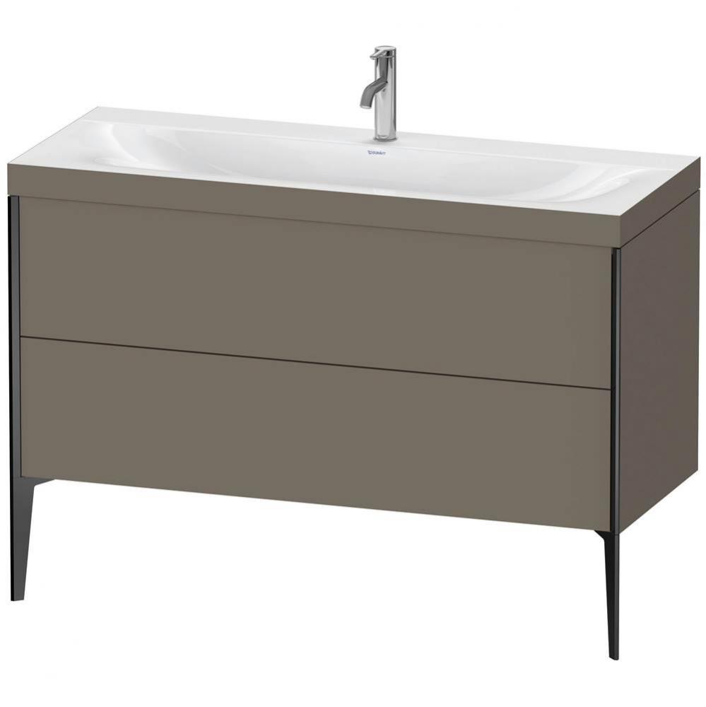 Duravit XViu Two Drawer C-Bonded Floorstanding Vanity Kit Flannel Gray